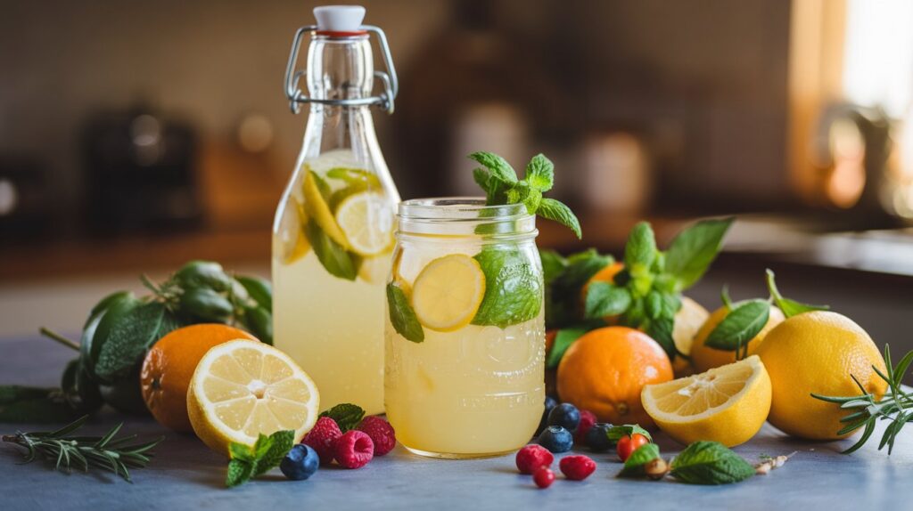 fermentált probiotikus egészséges házi limonádé nyáron és télen is