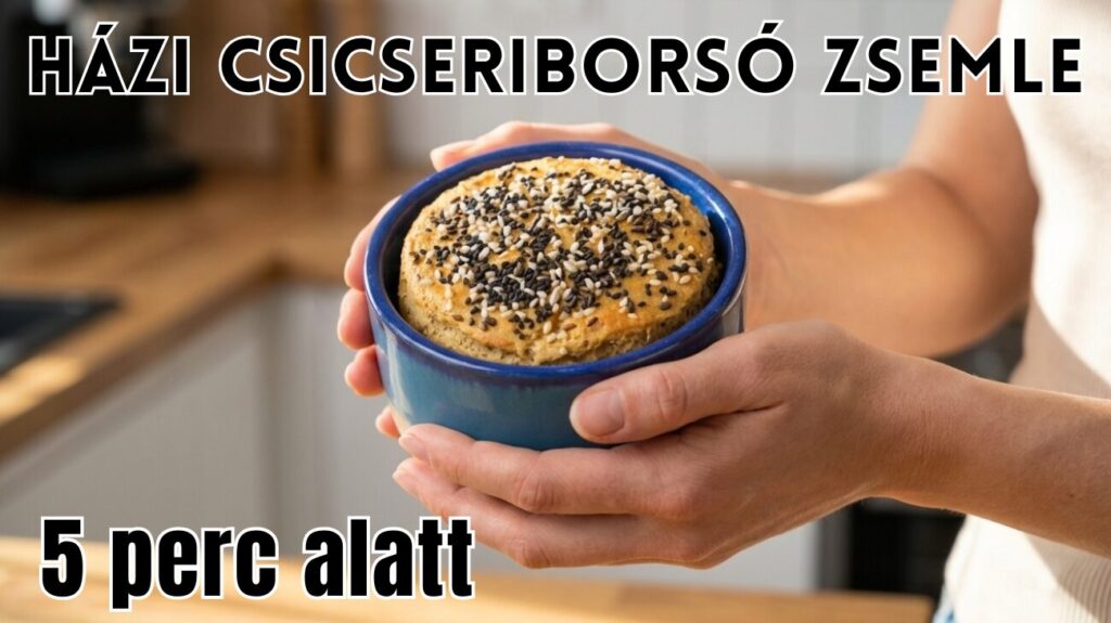 házi csicseriborsó zsemle 5 perc alatt, gluténmentes, szénhidrátcsökkentett, tejmentes, lisztmentes, fehérjedús